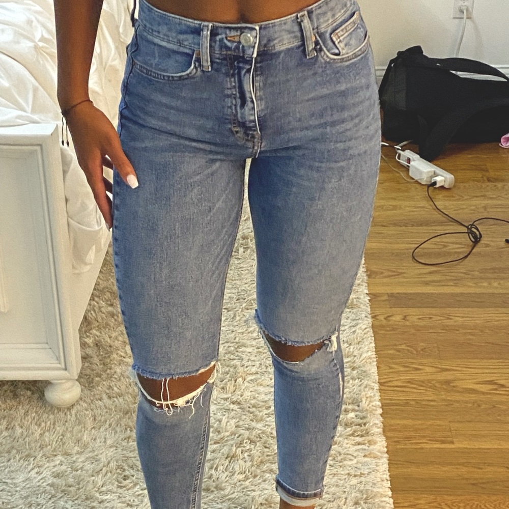 TOPSHOP jamie ripped skinny jeans